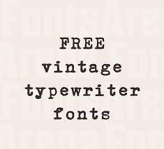 typewriter fonts