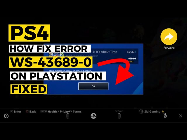 Fix PS4 Error Code WS-43689-0